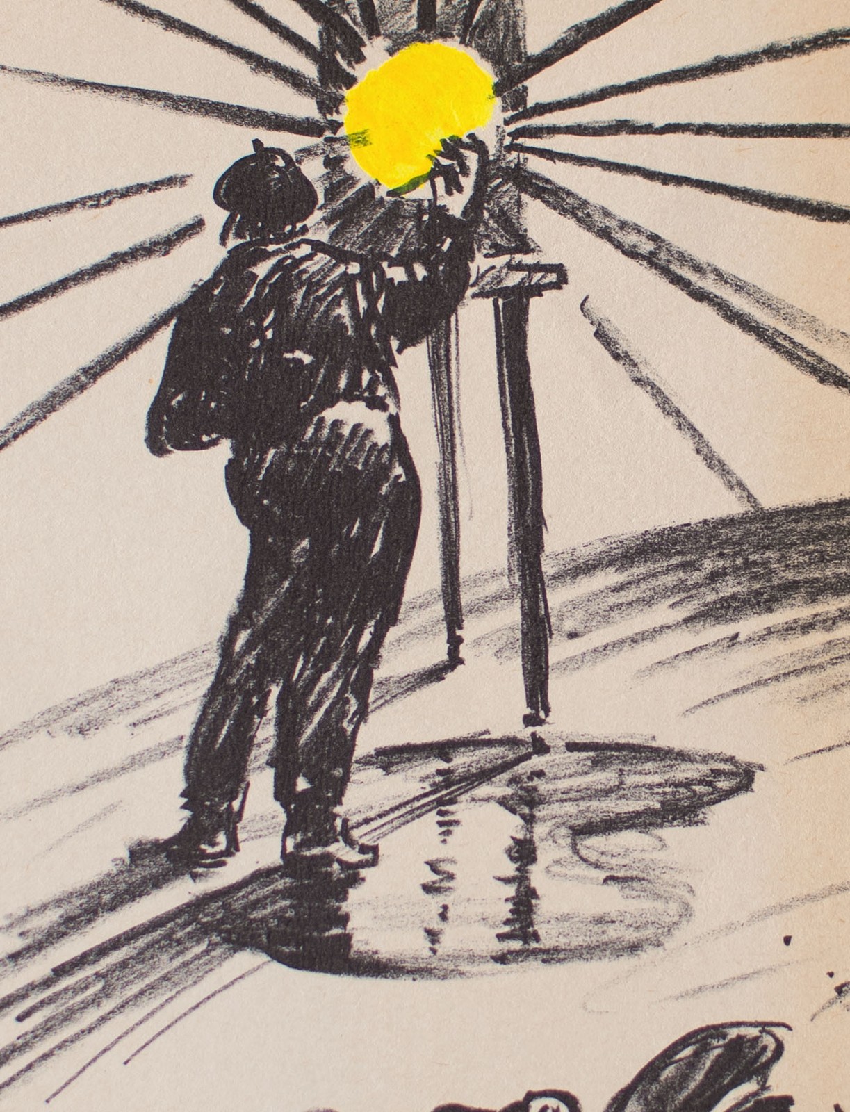 Karl Heinz Klingbeil New Year Graphic East German Art Signed Lithograph 1983