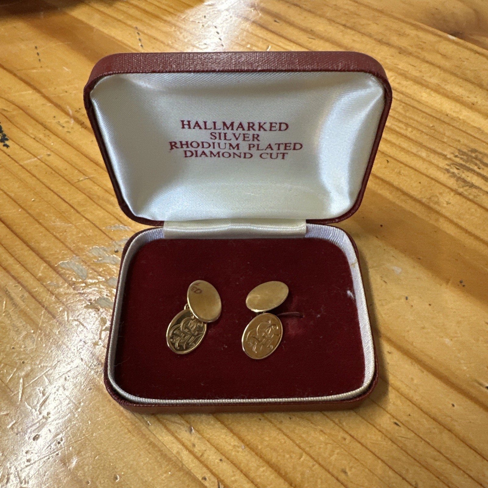 Silver Rhodium Plated Antique 1923 Cuff links