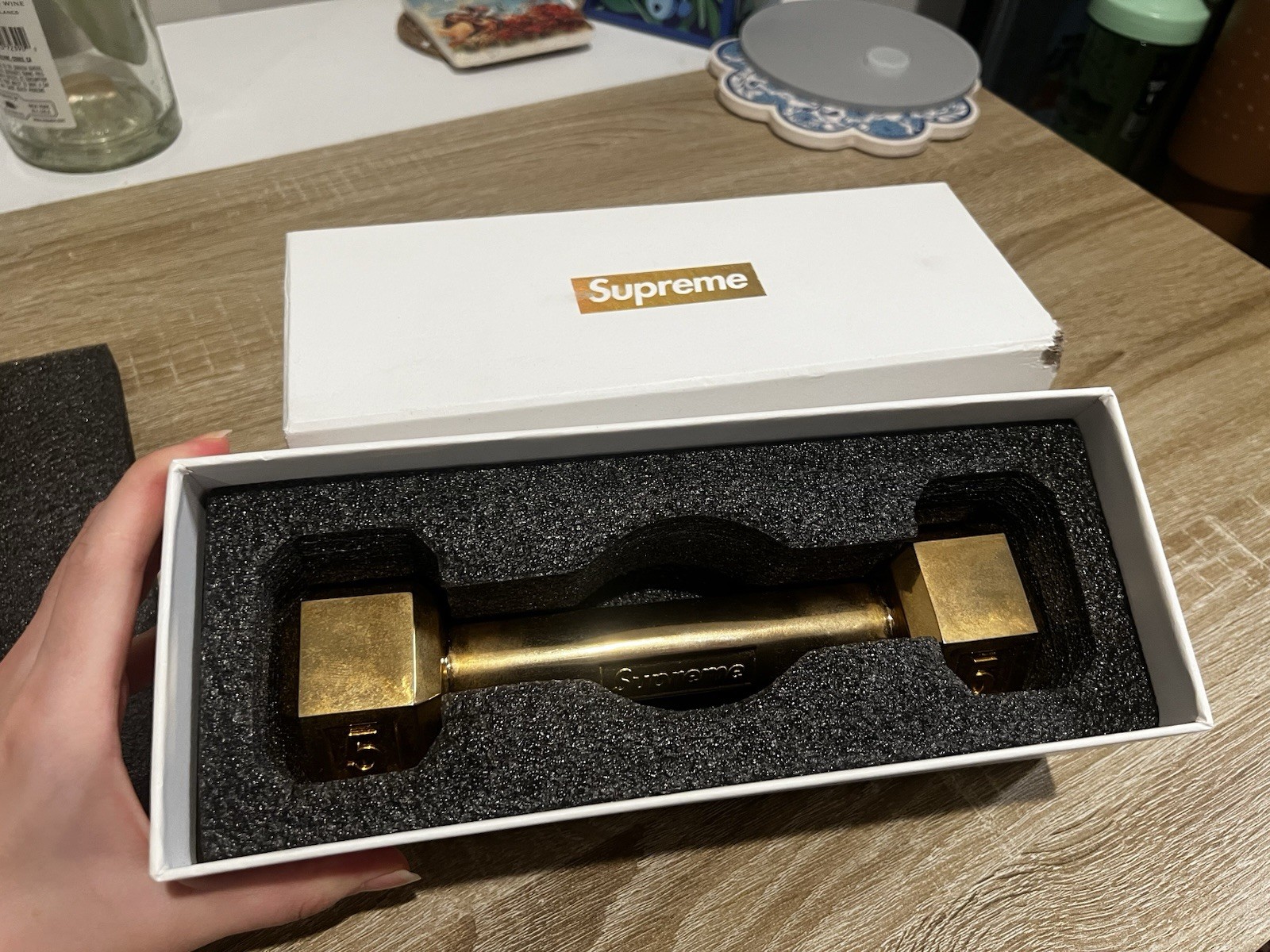 Supreme Gold 5 lb Dumbbell with Box & Foam Insert