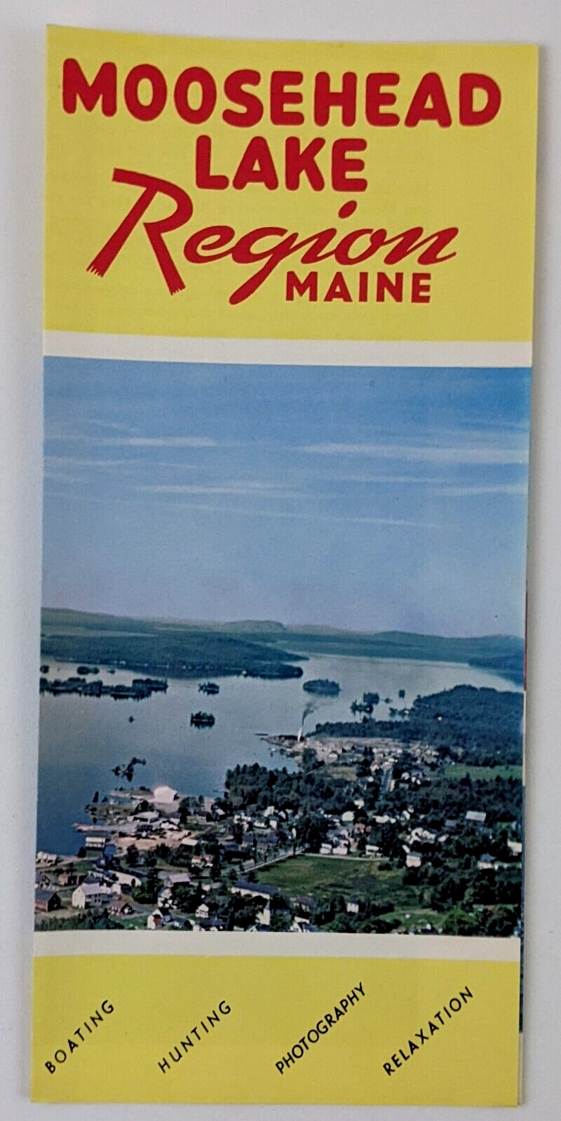1960s Moosehead Lake Region Maine Greenville Fishing Vintage Travel Brochure ME