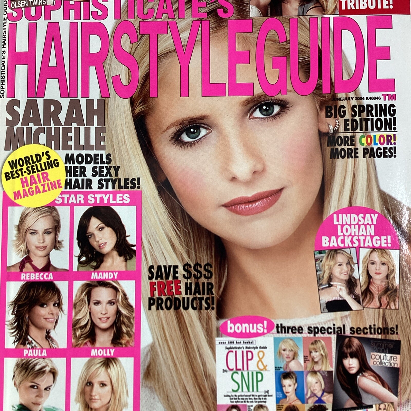 Buffy The Vampire Slayer Hairstyle Magazine 2004 Gellar Britney Friends Lohan