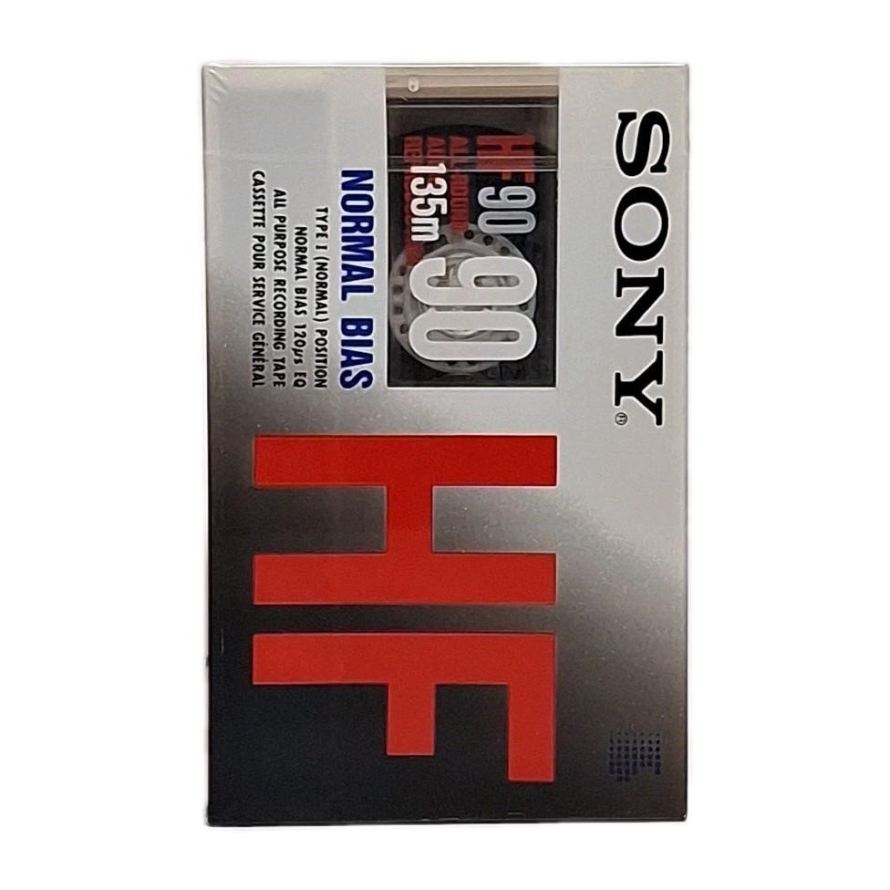 Sony HF 90 High Fidelity Normal Bias Cassette Tape 90 Minutes NEW Factory Sealed