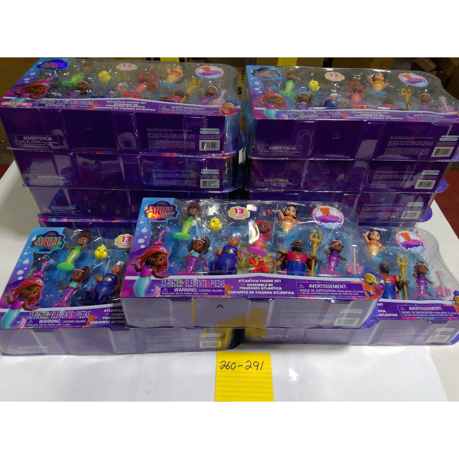 Disney Junior Ariel Atlantica Figure Set Kids Purple New lot of 11 Piece Color