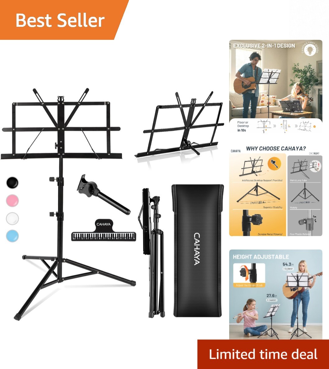 Durable Lightweight Sheet Music Stand with Carrying Bag – Ideal for Students