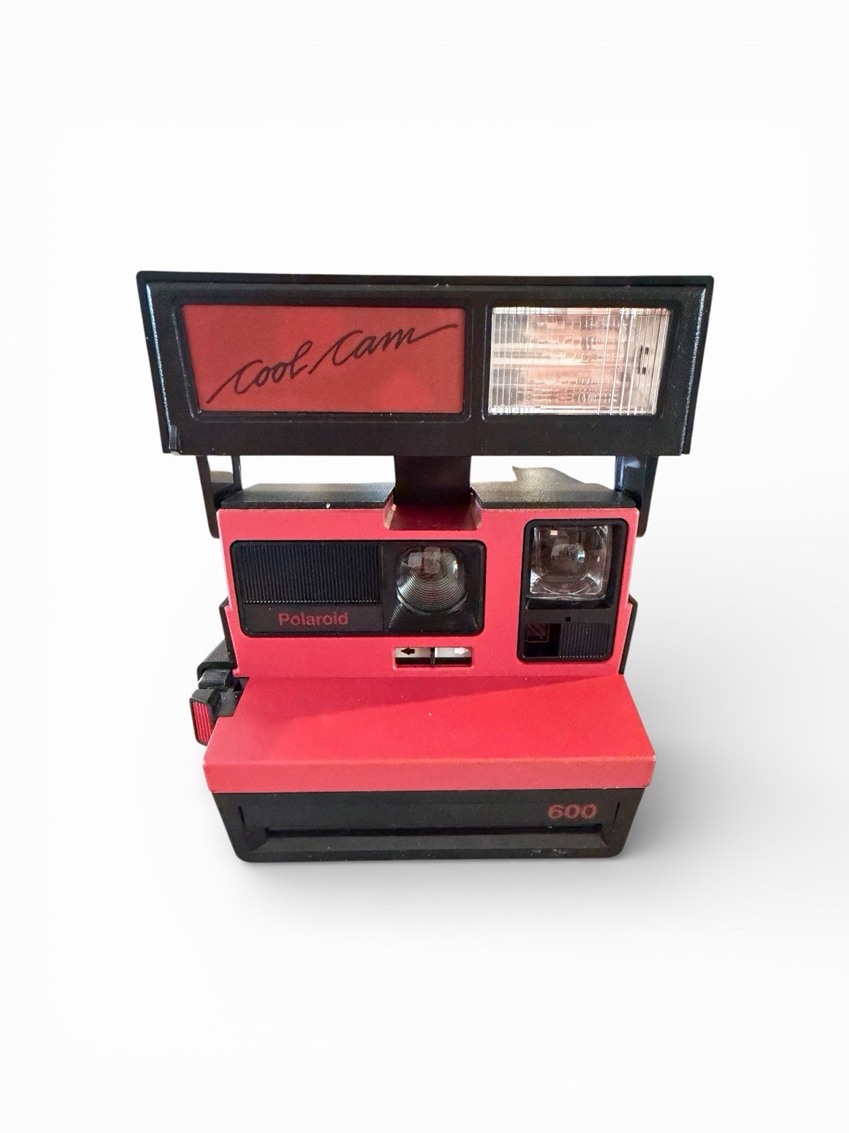 Vintage Polaroid Cool Cam Red Instant Camera 600 - Tested Working-INCLUDES FILM