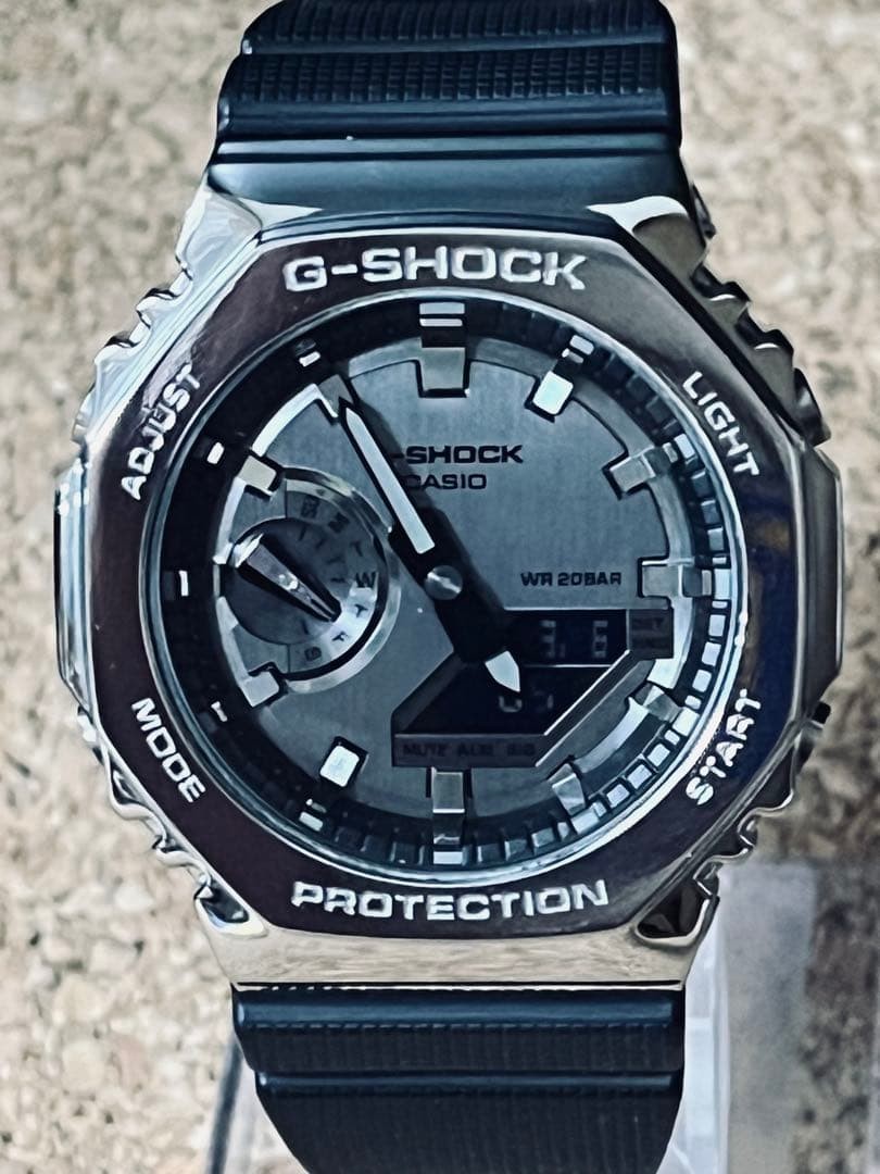 Casio G-Shock /Ga-2100 -1Ajf Metal Covered.Silver/Black