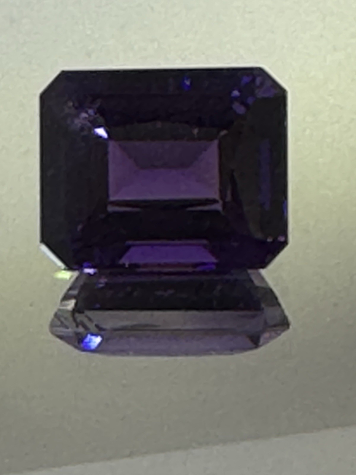 Emerald Cut Purple Amethyst Loose Transparent Gemstone 13.68 ct 