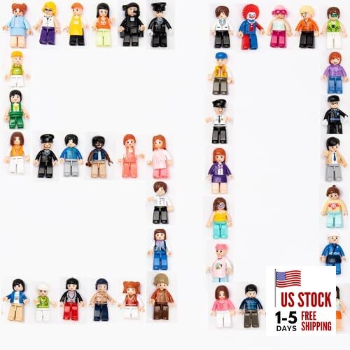  50 PCS Ramdom Minifigures, Mini Figure Toy, Building MINIFIG People, Mystery 