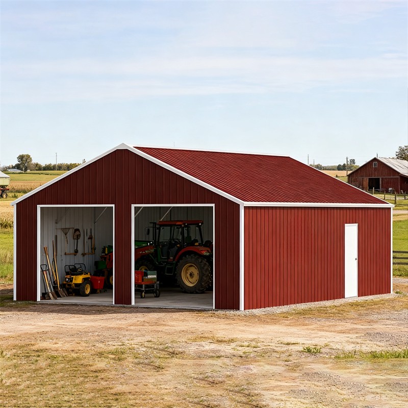 22' x 23' x 13' Outdoor Storage Shed Reinforced Steel Structure Barn Car Garage