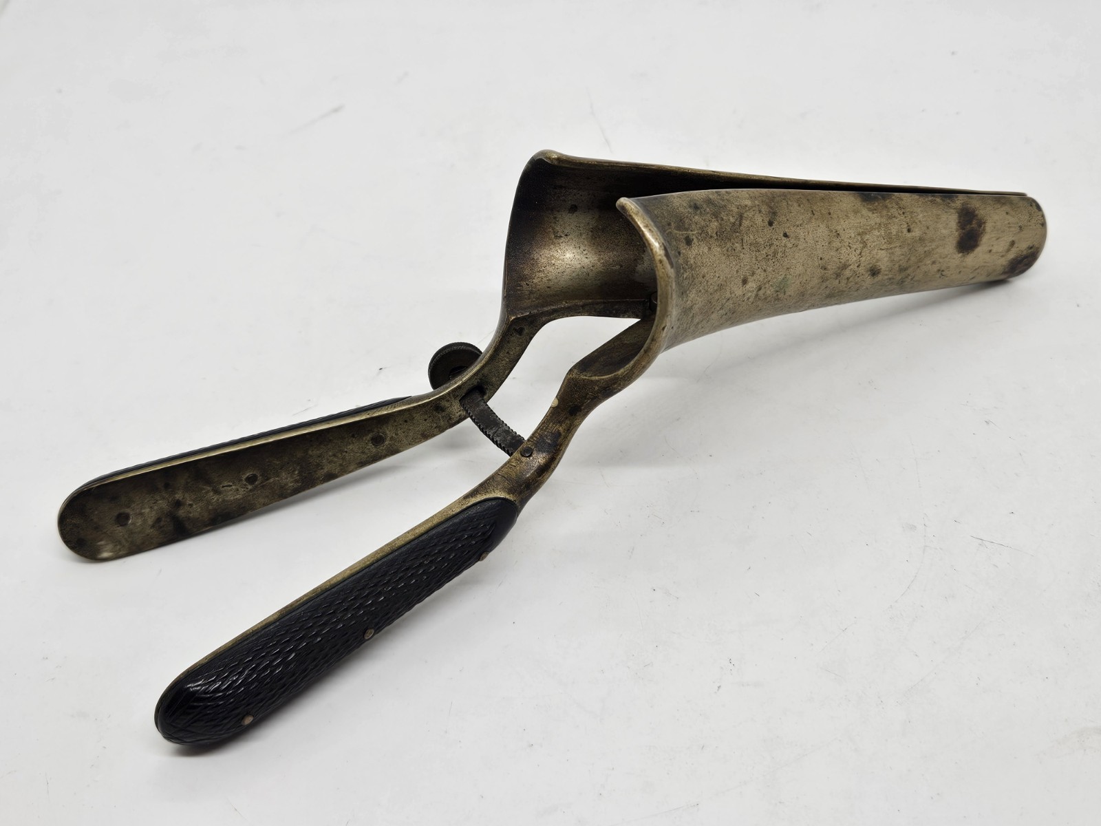 Antique 1800's Ricord's Bivalve Victorian Ebony Handle Examination Speculum