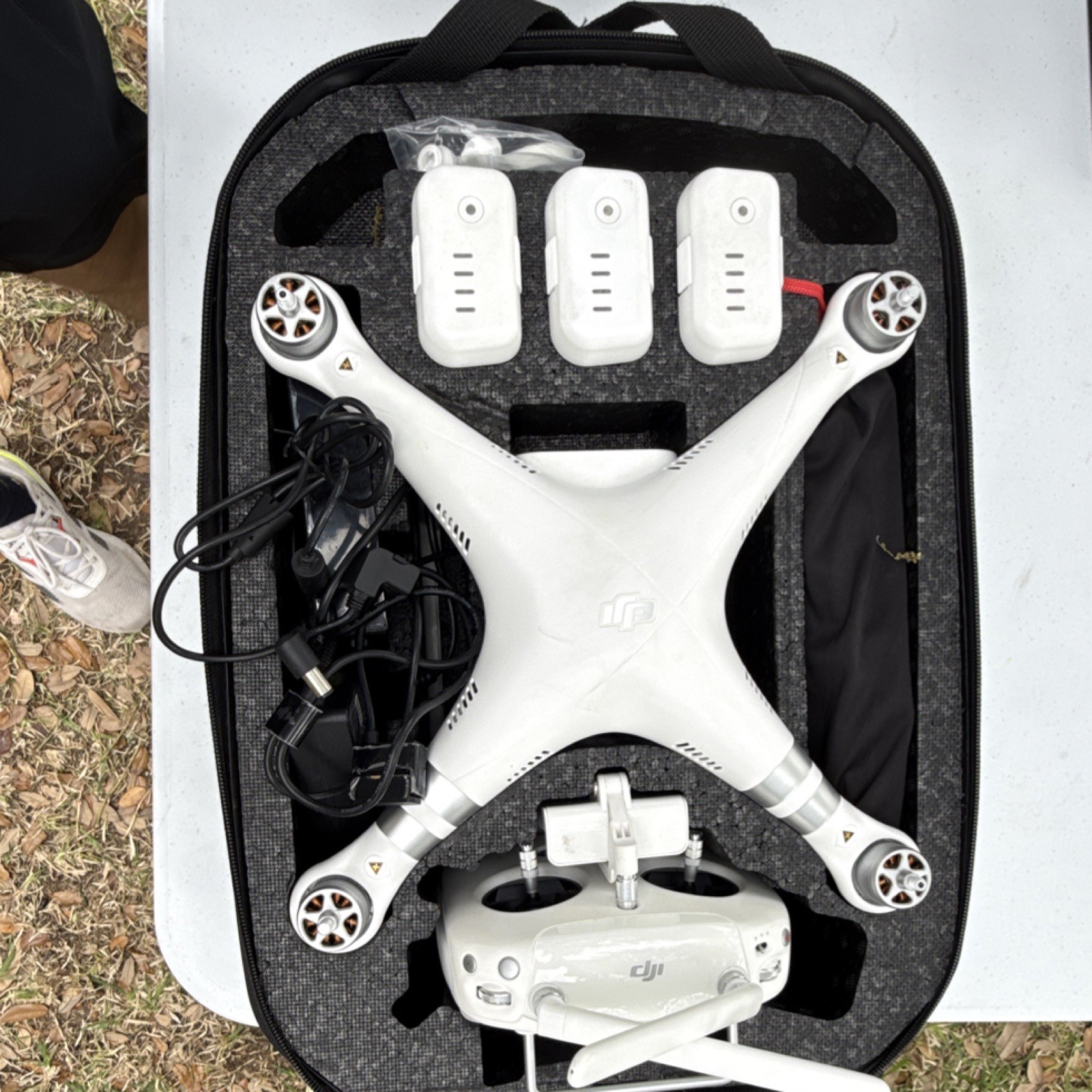 DJI Phantom Advanced Drone with Controller, Batteries, and Carrying Case