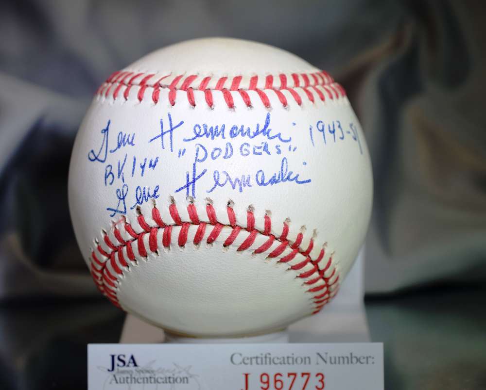 Gene Hermanski Jsa Certed National League Autograph Baseball Authentic Signed