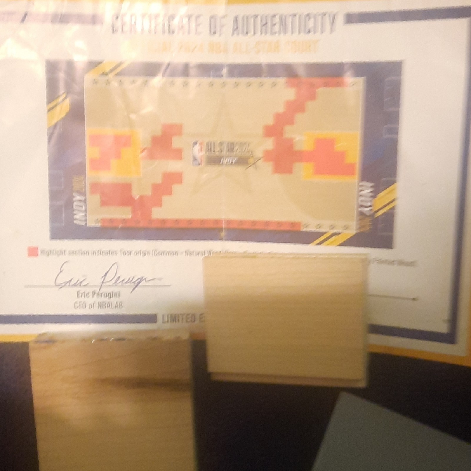 NBA All-Star 2024(RARE) Indiana Pacers Game Used Court Piece Basketball Floor