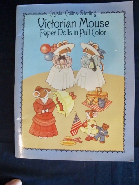 "VICTORIAN MOUSE" PAPER DOLL BOOK-CRYSTAL COLLINS-STERLING- 1986 UNCUT