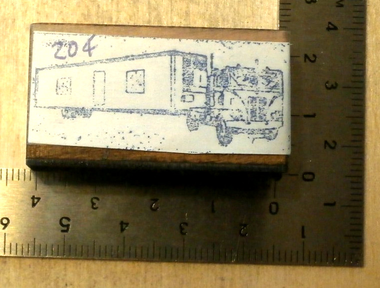 letterpress stamp #204 semi and trailer