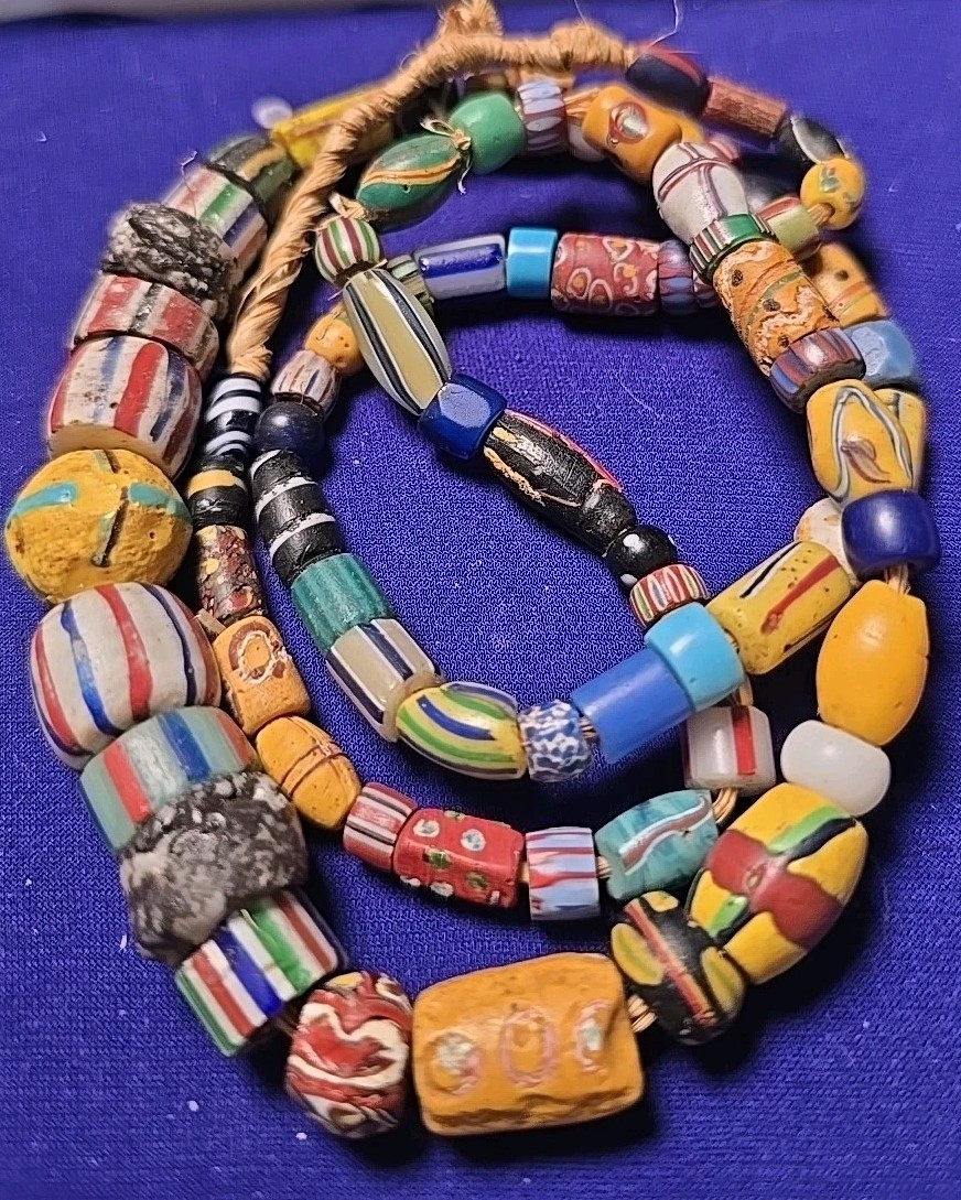 Antique Venetian Millefiori African Trade Beads Mixed Sizes 75 Beads 4–16mm 