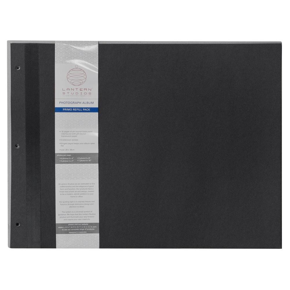 Lantern Studios Primo Refill Photo Album, 10 Pack (Black)