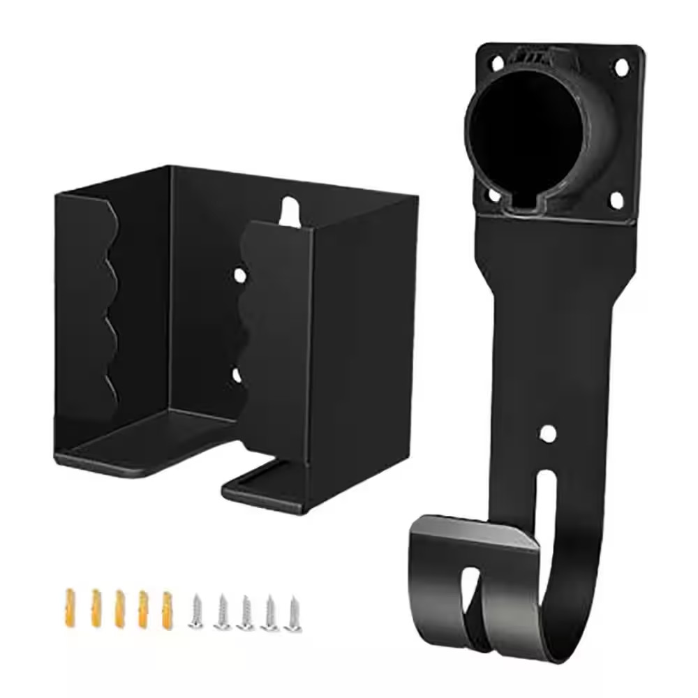 Electric Vehicle EV Charger Holder Wall Mount Kit Steel Organizer with Cable Box