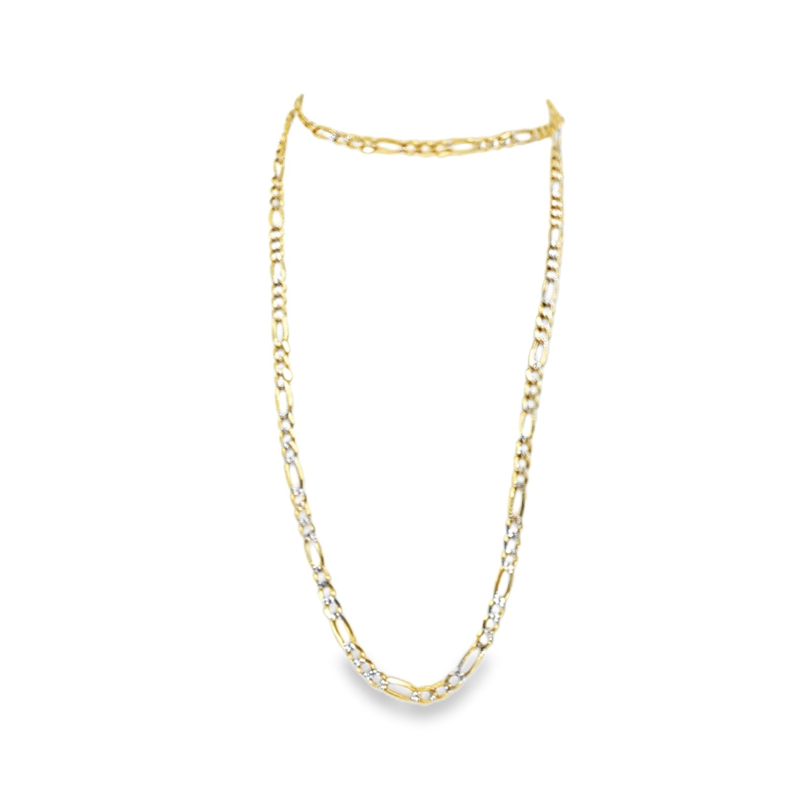 Vintage 14KTT Figaro Link Necklace 24.5"