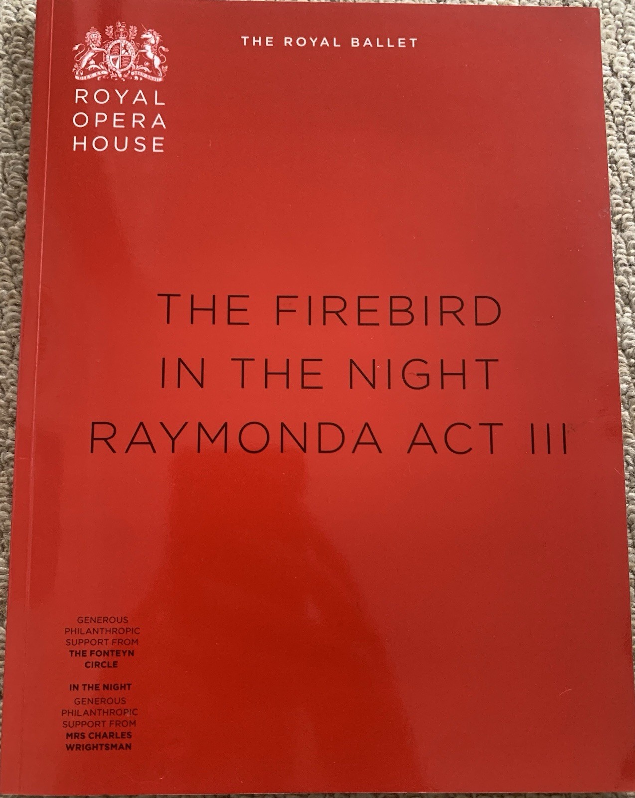 Royal Opera House The Firebird In The Night Raymonda Act III Ballet Programme 12