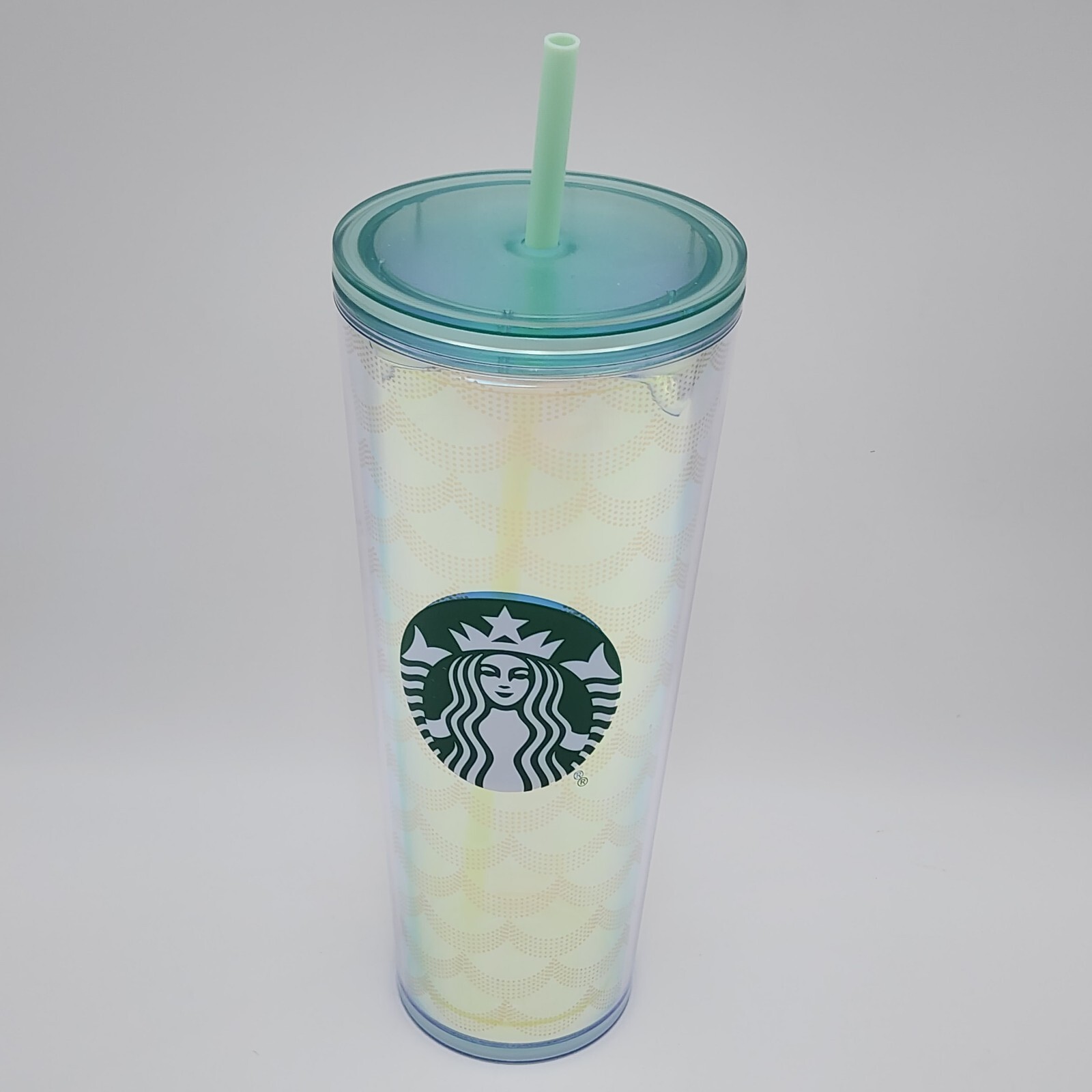 Starbucks Iridescent Mermaid Tumbler Siren Scales 2020 Cold Cup 24 Oz.  New