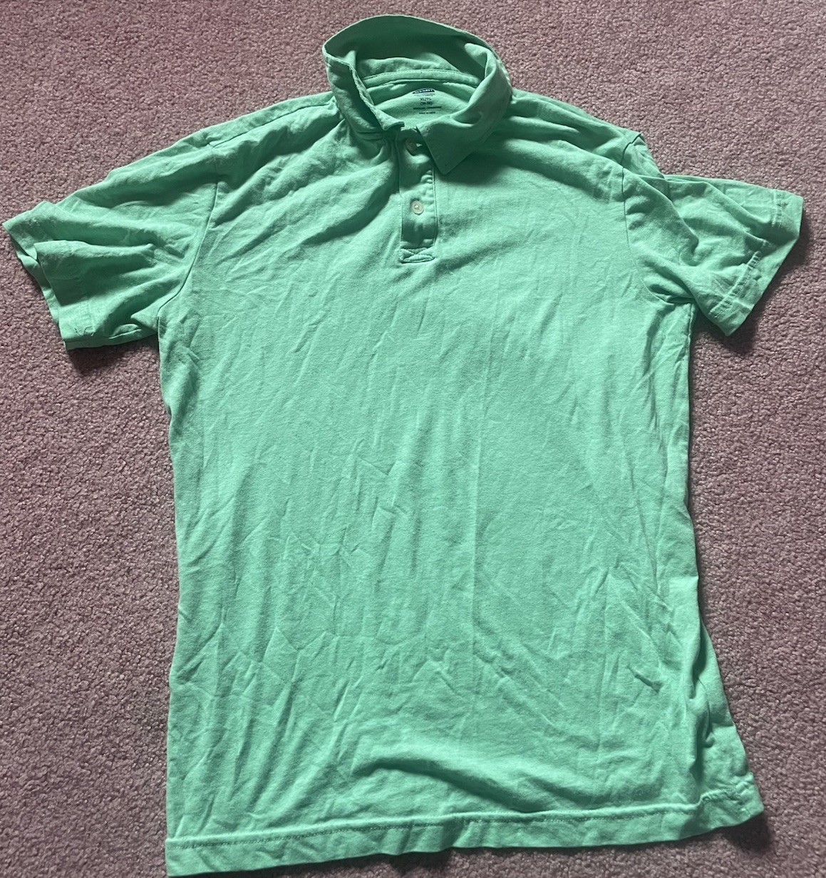 Old Navy Green Polo Shirt Kids XL (14-16) Short Sleeve Cotton Blend, Pre-Owned
