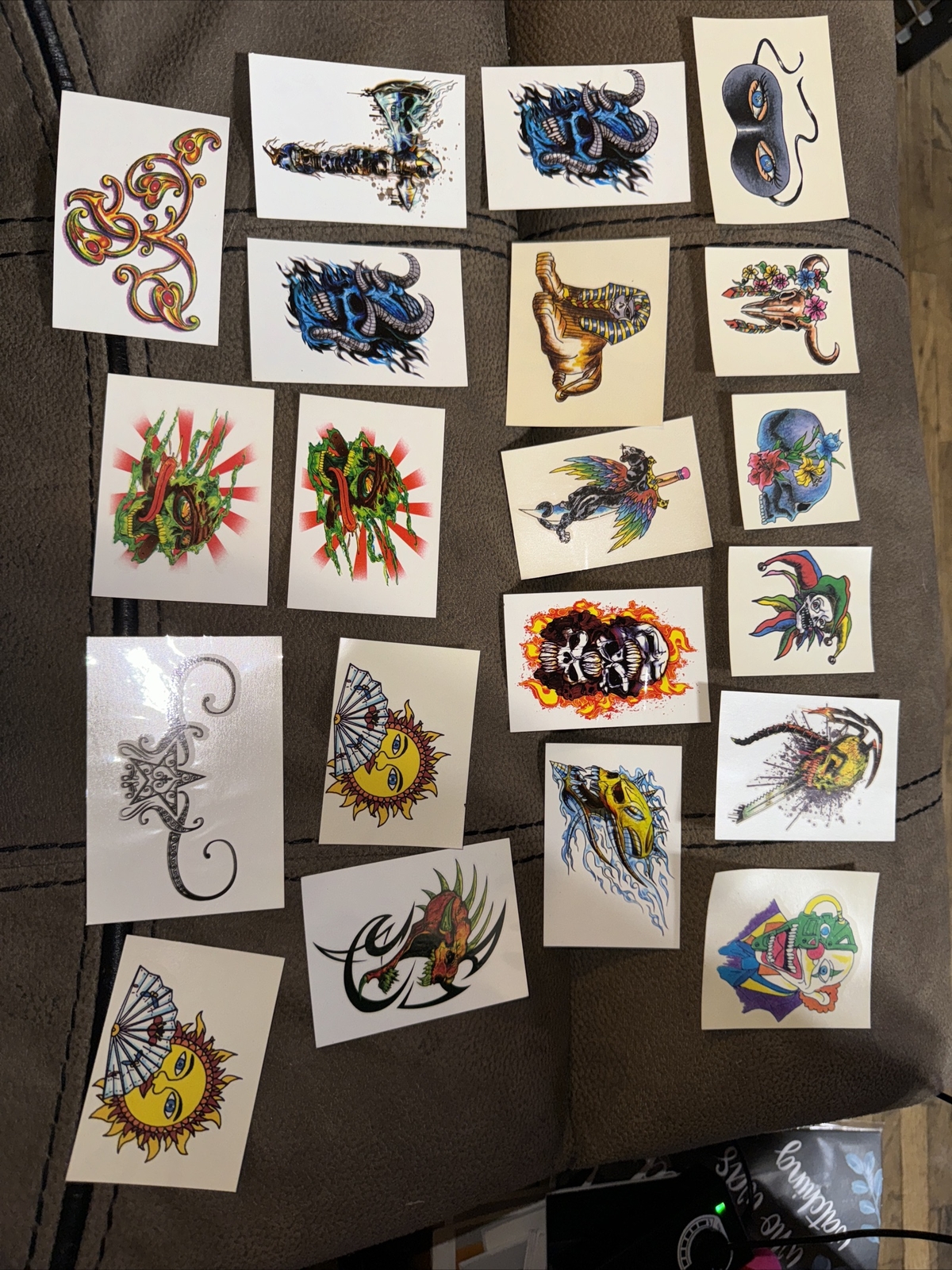 Temporary Tattoos Full Set of 20 Vending Machine Tattoos