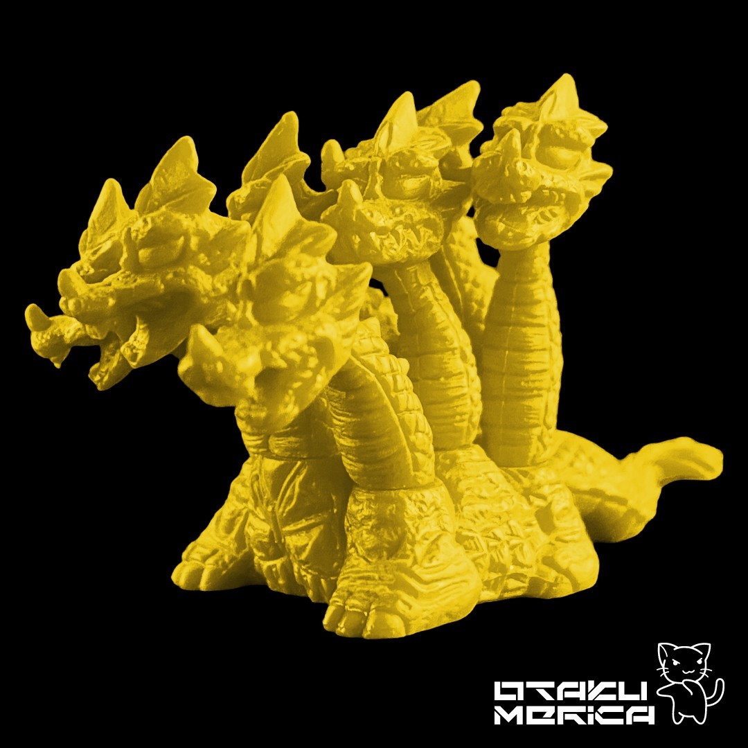 Bandai 1994 Yamato Takeru Orochi the Eight-Headed Dragon (Yellow) - Kaiju Keshi
