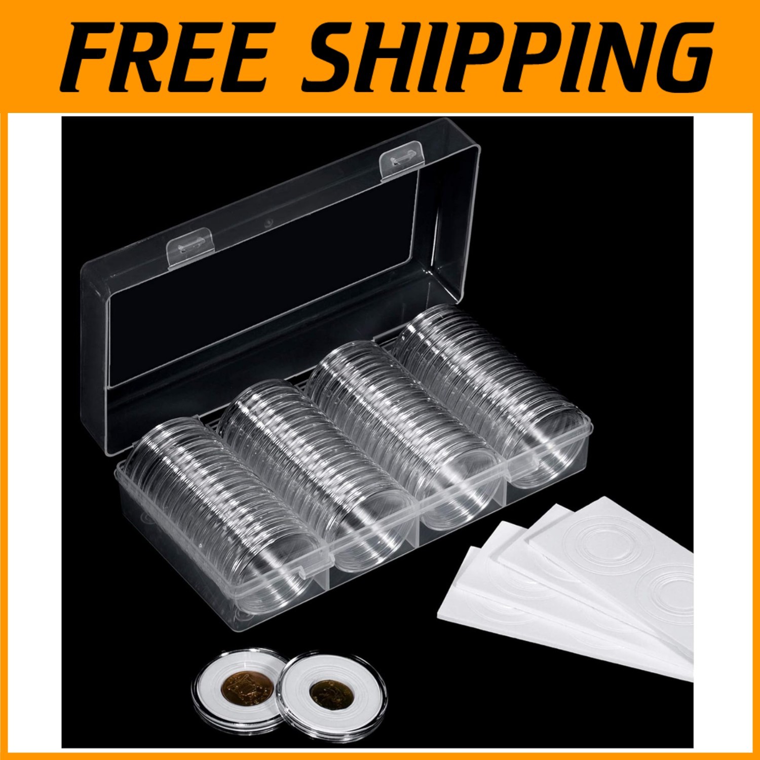 Plastic Coin Holders for Collection Storage