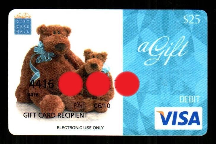GIFT CARD MALL Teddy Bears ( 2007 ) Gift / Debit Card ( $0 - NO VALUE )