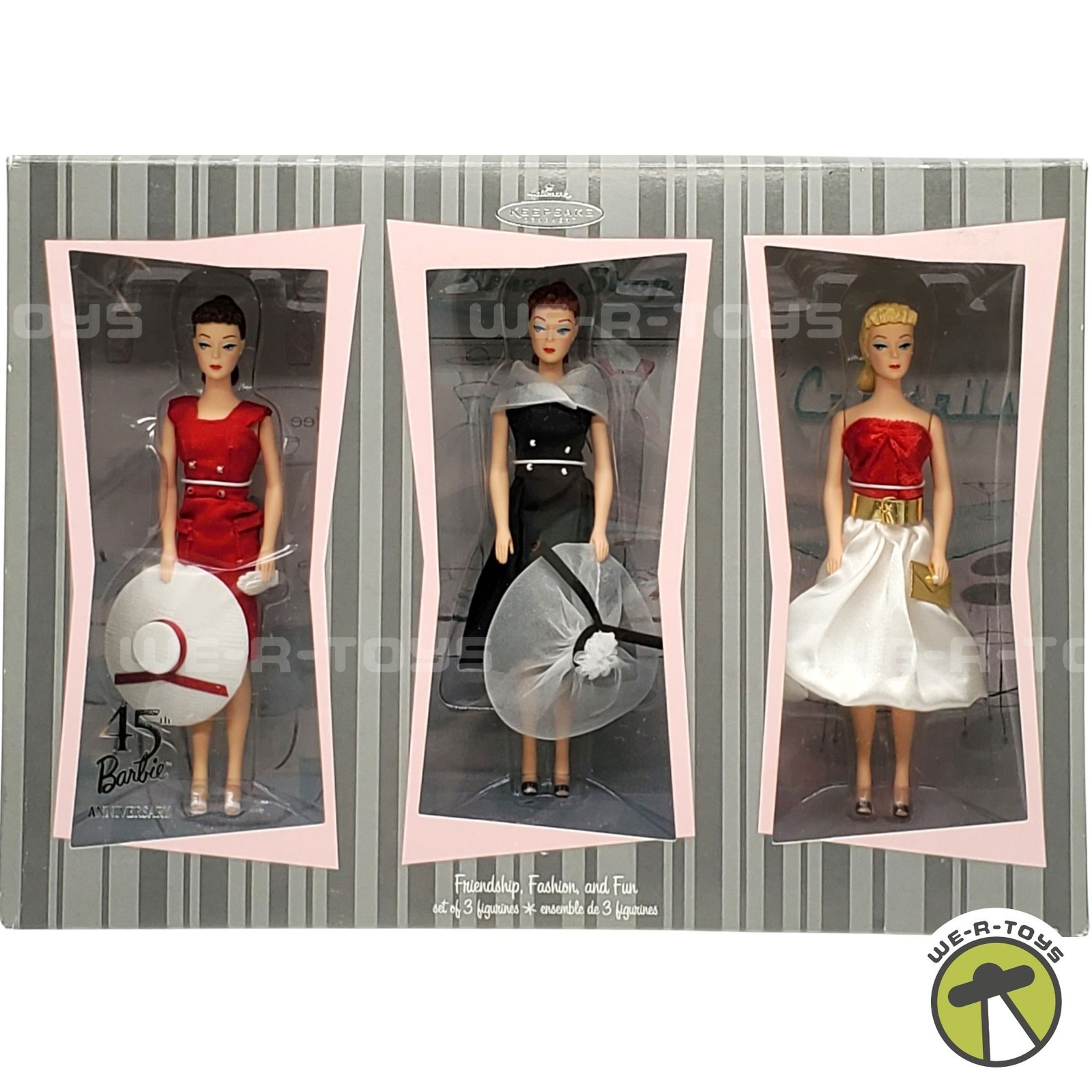 Hallmark Barbie Friendship Fashion and Fun 45th Anniversary Figurines Set 2004