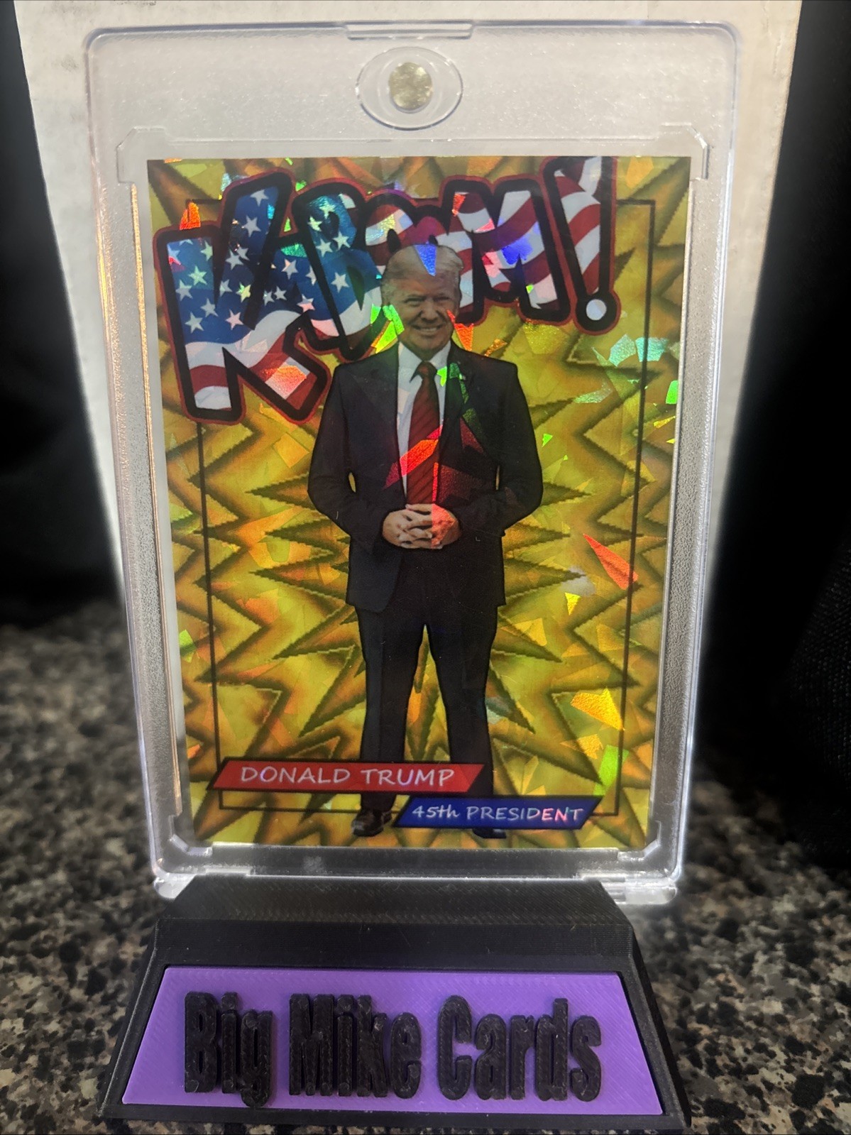Donald Trump Custom Gold Cracked Ice KABOOM!! Trump 2024