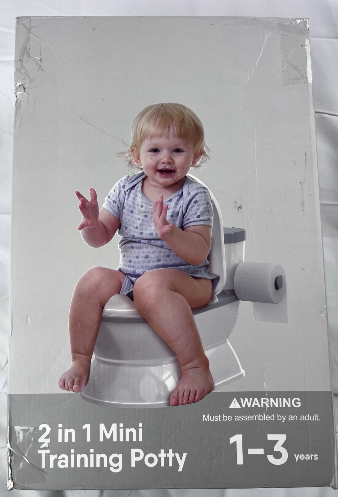 2-in-1 Toddler Training Potty Toilet w/ Flush Sound 1-3 Years