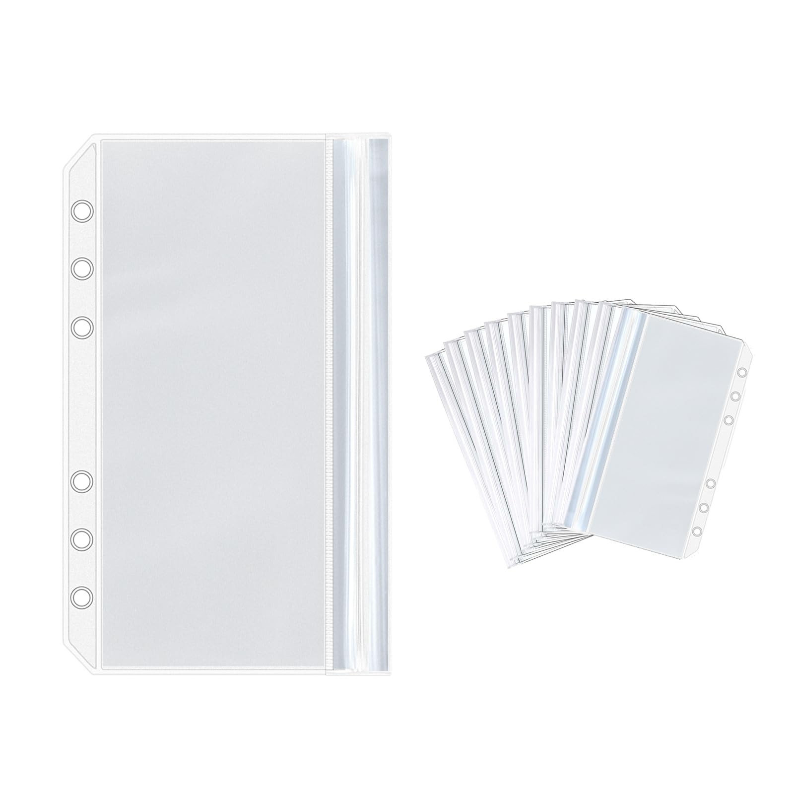 NatSumeBasics 12 A6 Binder 2 Pockets, 3.3" x 6.7" 12 2 Layer, Clear 