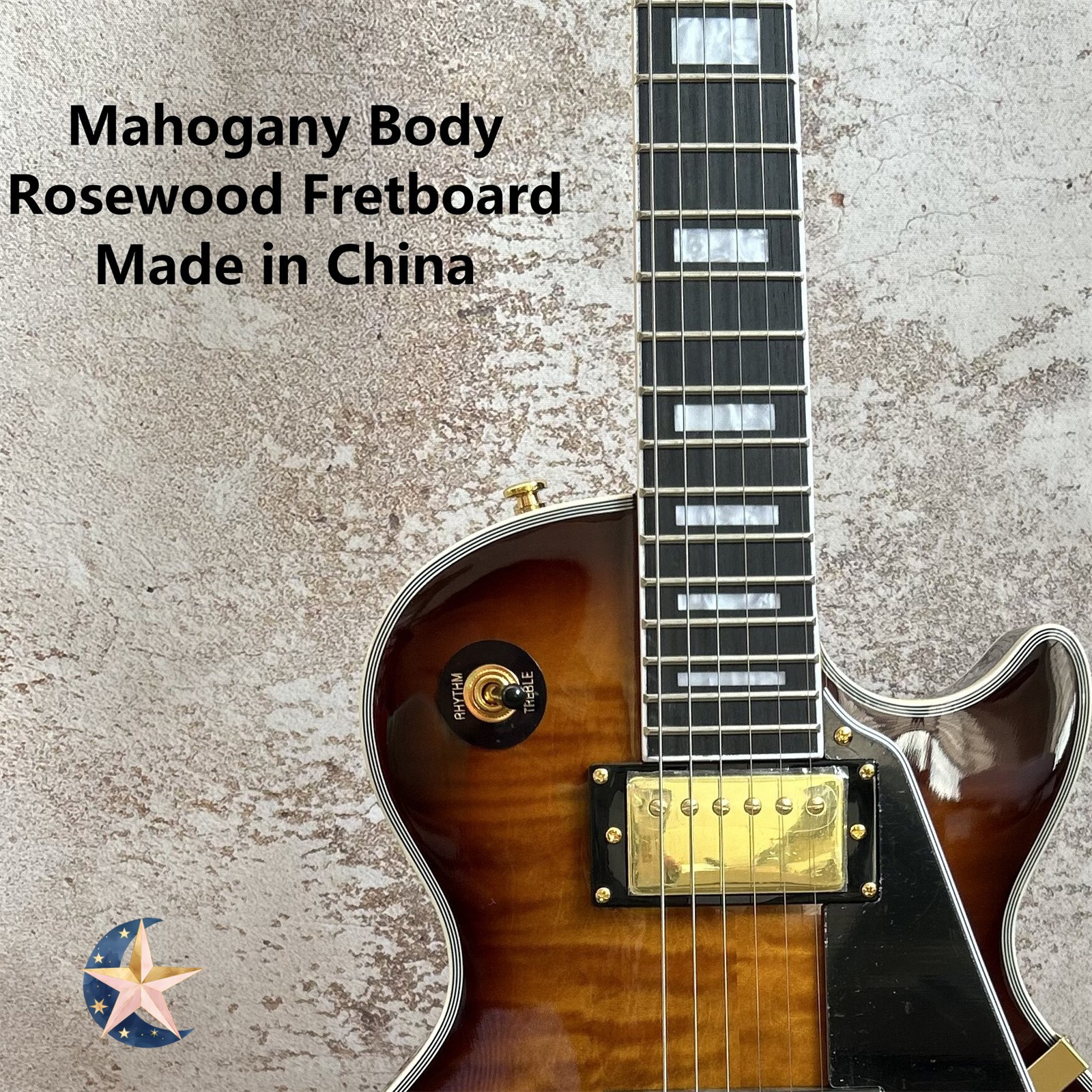 Professional Boutique Electric Guitar: HH Pickups Rosewood Board, Fixed Bridge