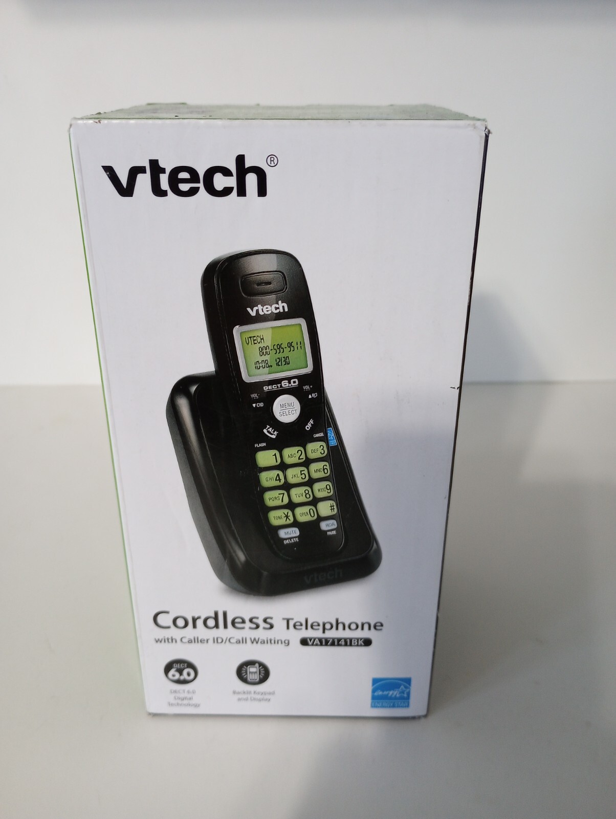 Vtech 6.0 Cordless Phone Vintage Caller ID/Call Waiting Black