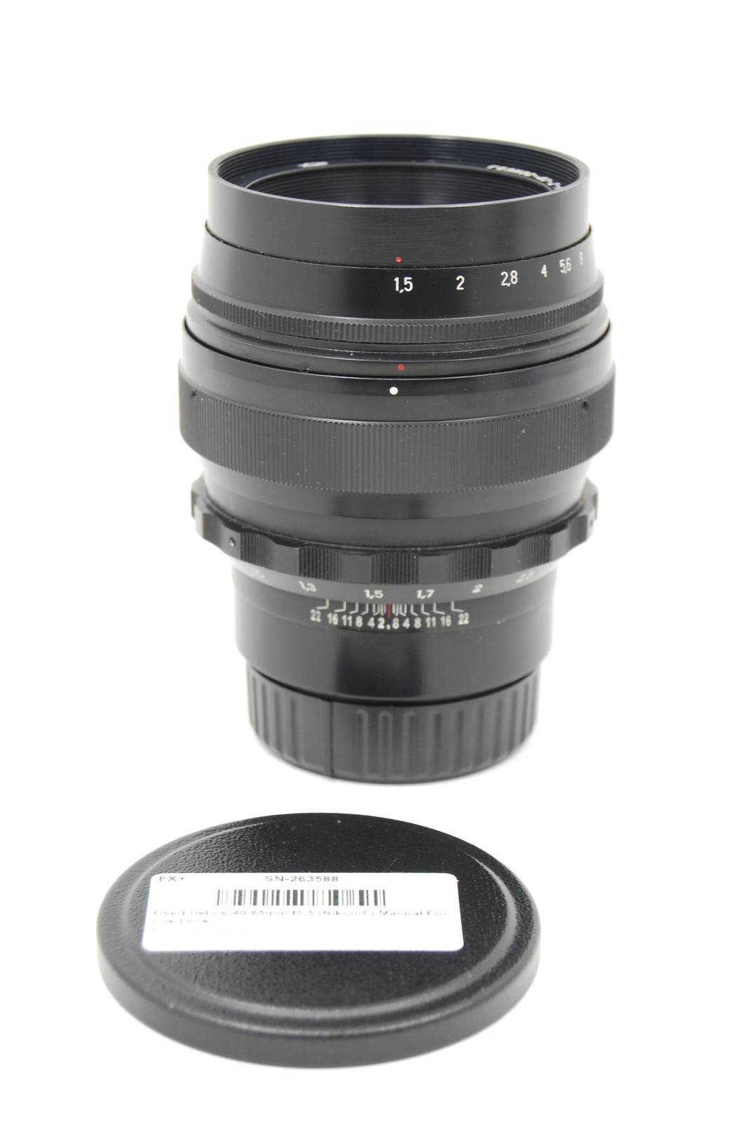 Used Helios-40 85mm f1.5 (Nikon-F) Manual Focus Lens