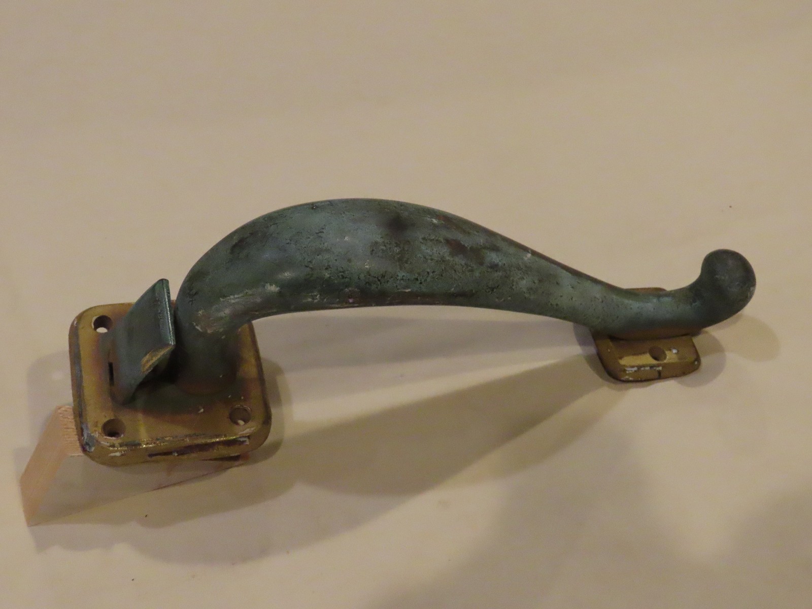 Vintage  Brass Entry Door Handle with Thumb Latch Pull Decorative Use.