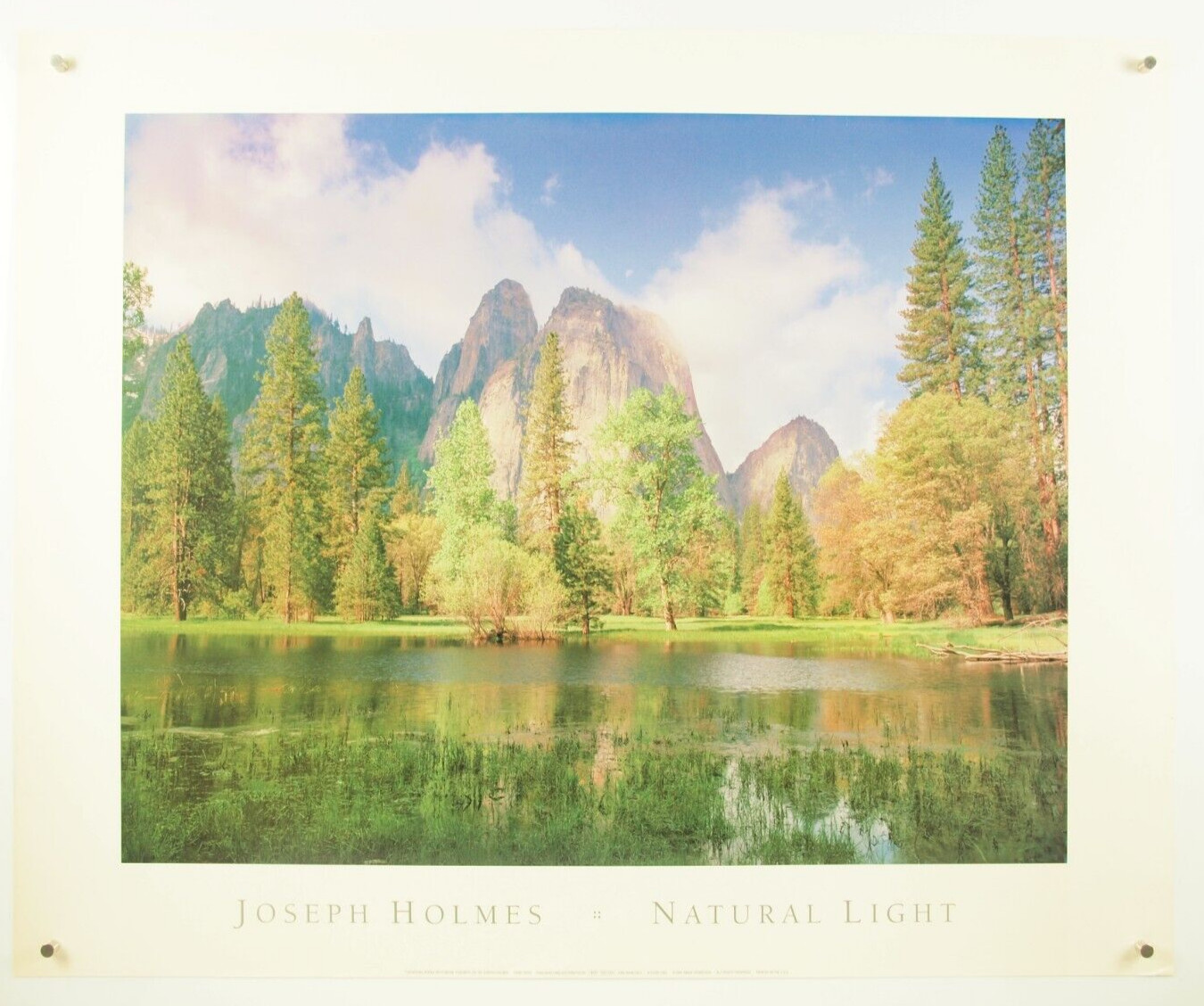 JOSEPH HOLMES Cathedral Rocks Moon Yosemite ~ gorgeous color photograph 32x26"