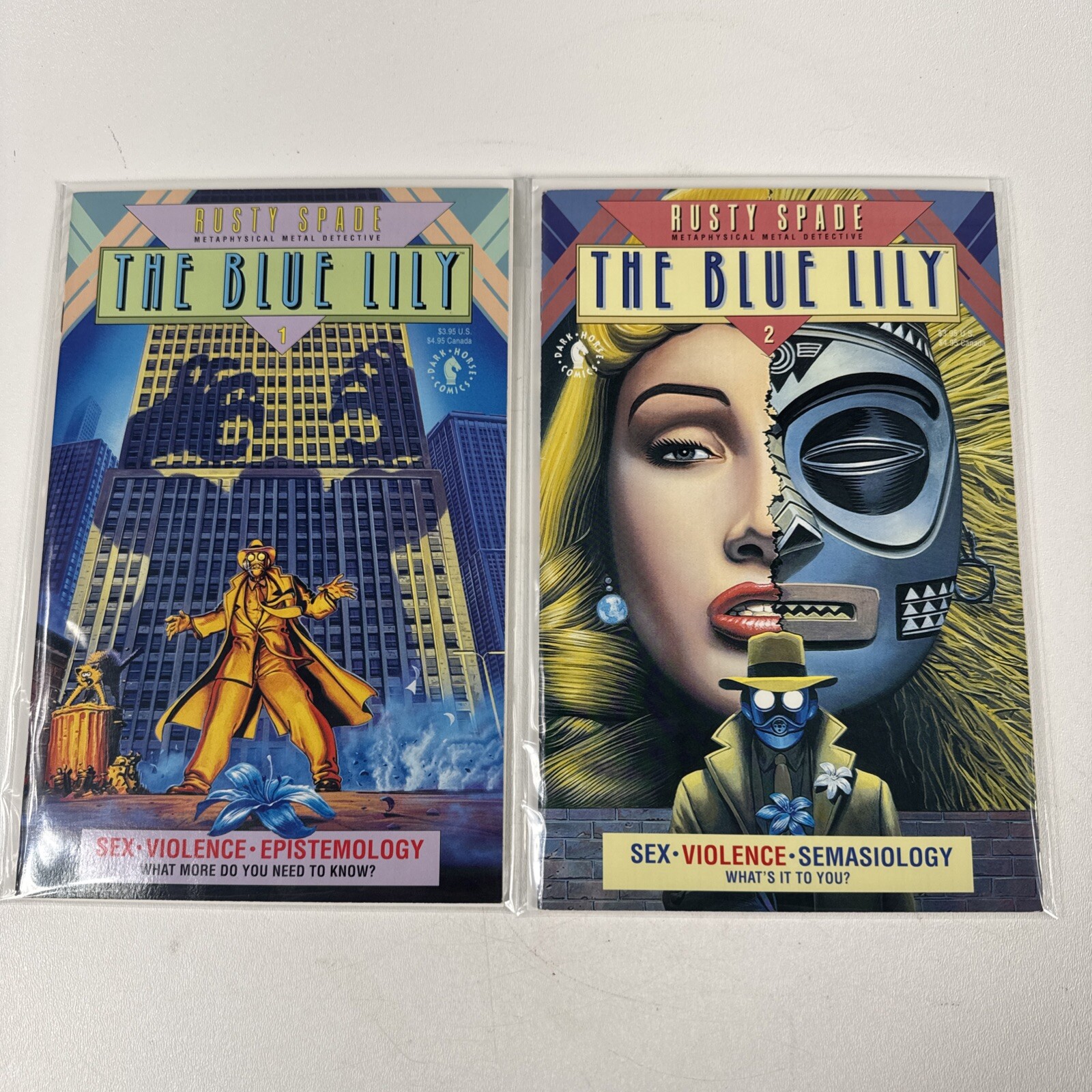 Dark Horse The Blue Lily Issues 1 & 2 1993 Vintage Comic Lot