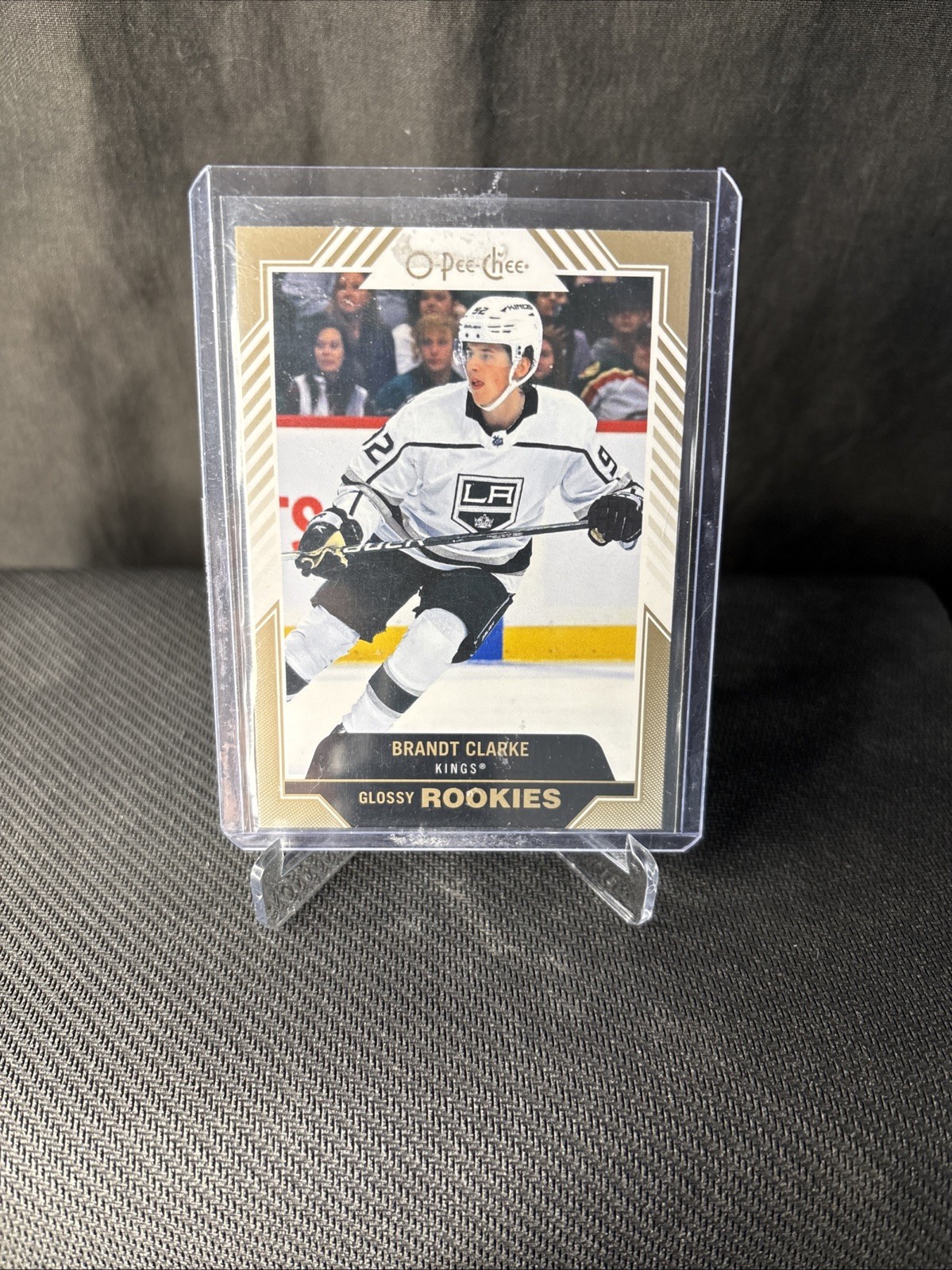 Brandt Clarke 22-23 Upper Deck OPC Glossy Rookie Gold Card Los Angeles Kings