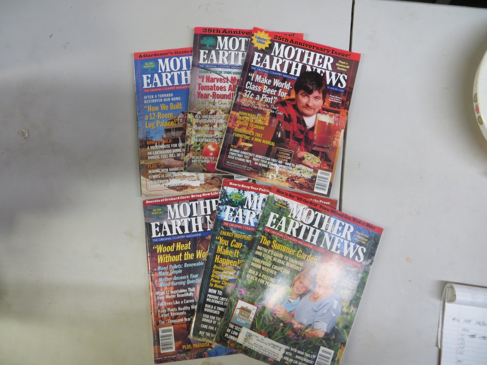 Mother Earth News Magazines  6 issues 1995