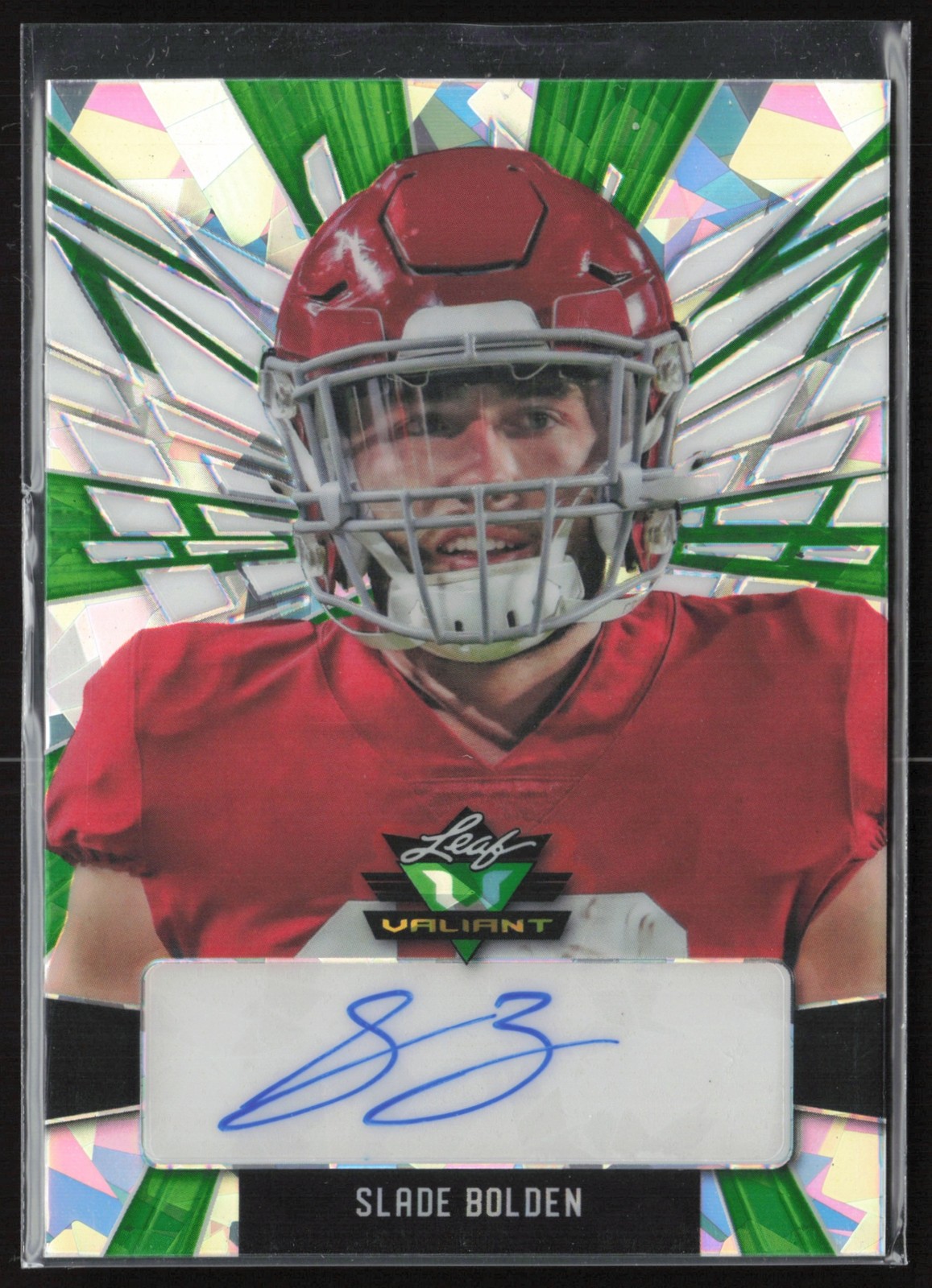 2022 Leaf Valiant Slade Bolden Auto Crystal Green /30 #PA-SB1 RC Alabama