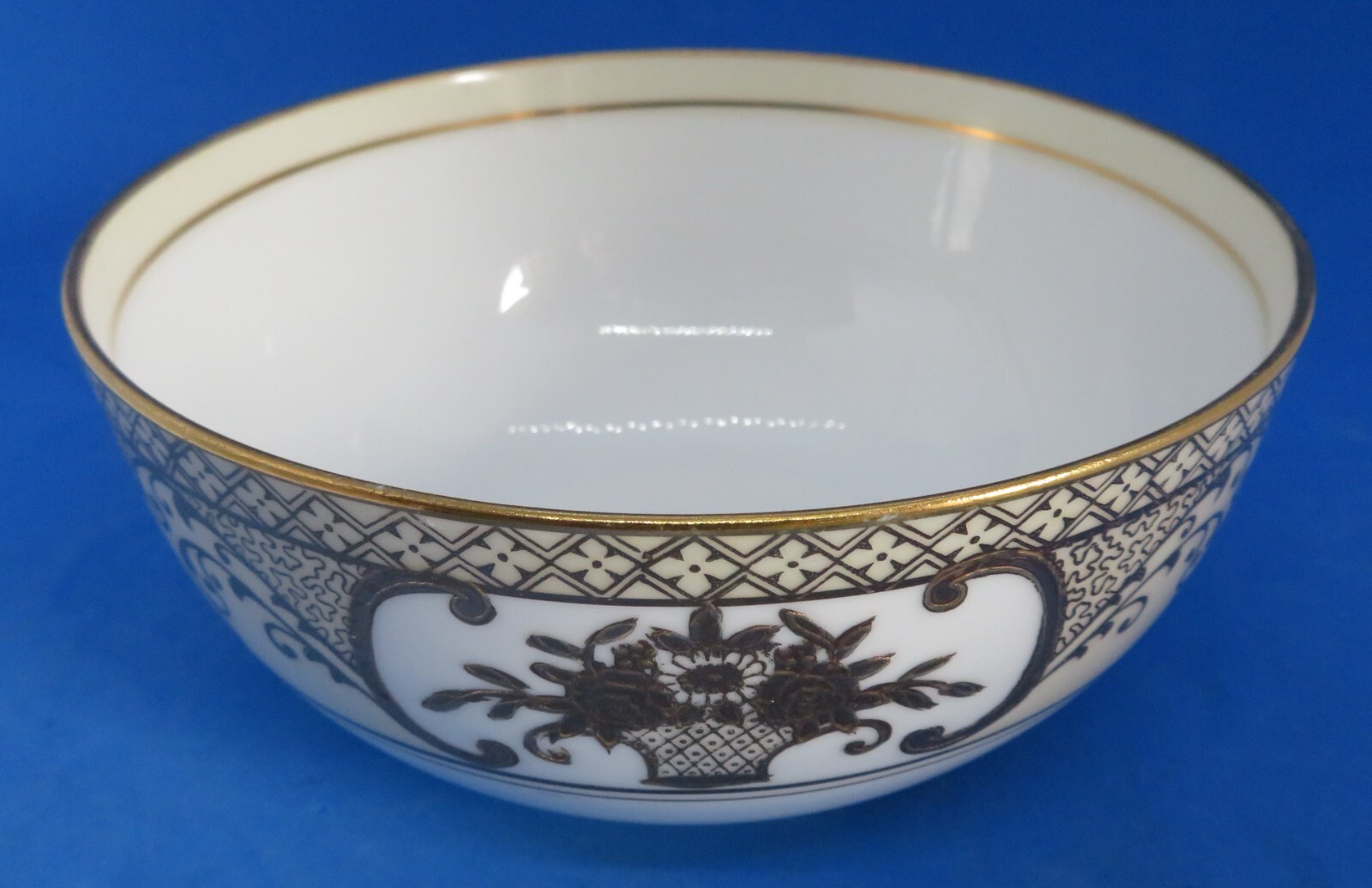 Japanese Noritake vintage Art Deco oriental antique gold pattern bowl