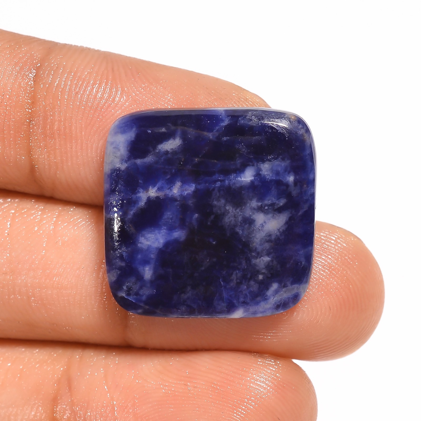 Natural Sodalite Cushion Shape Cabochon Loose Gemstone 17.5 Ct 20X20X5 mm A-1608