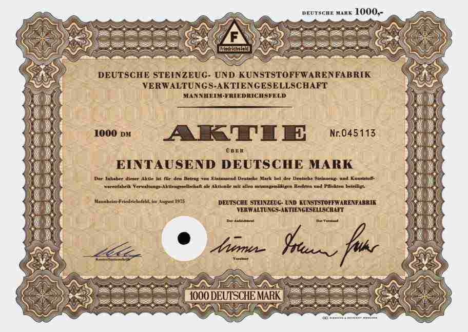 German stoneware 1975 Friatec Mannheim Rastatt Kassel 1000 DM Annawerk Oeslau