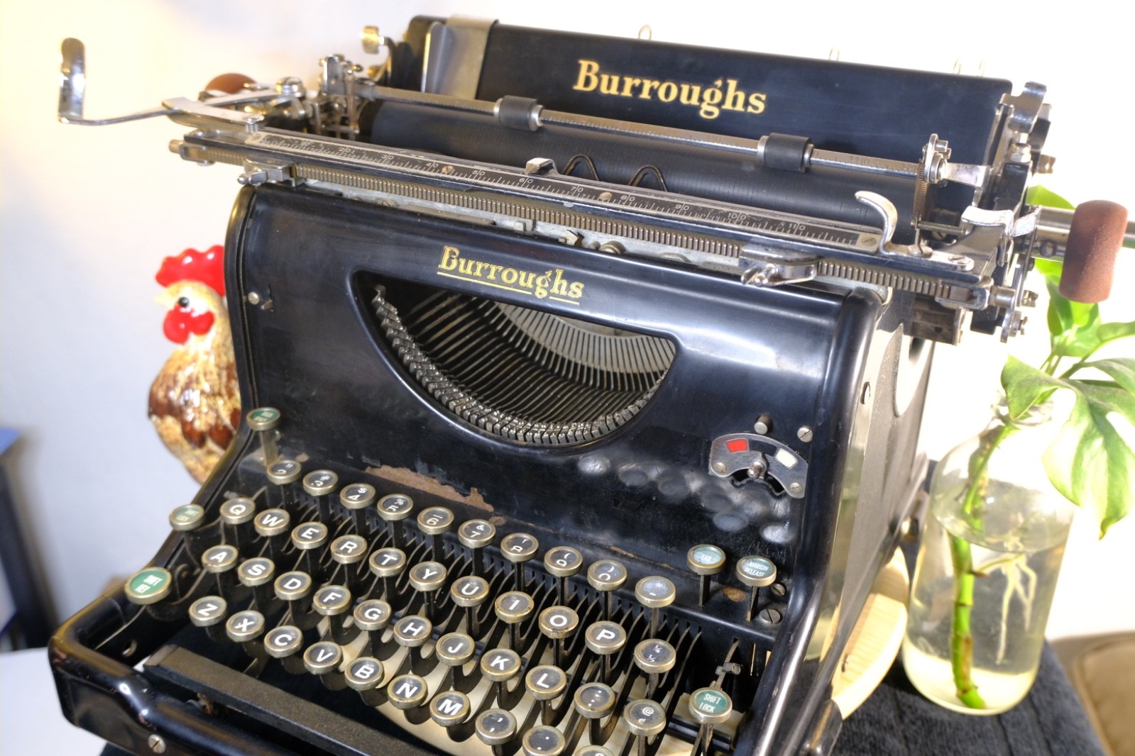 Rare Antique 1930s Burroughs Model 50 Standard Typewriter - NEEDS SOME LOVE