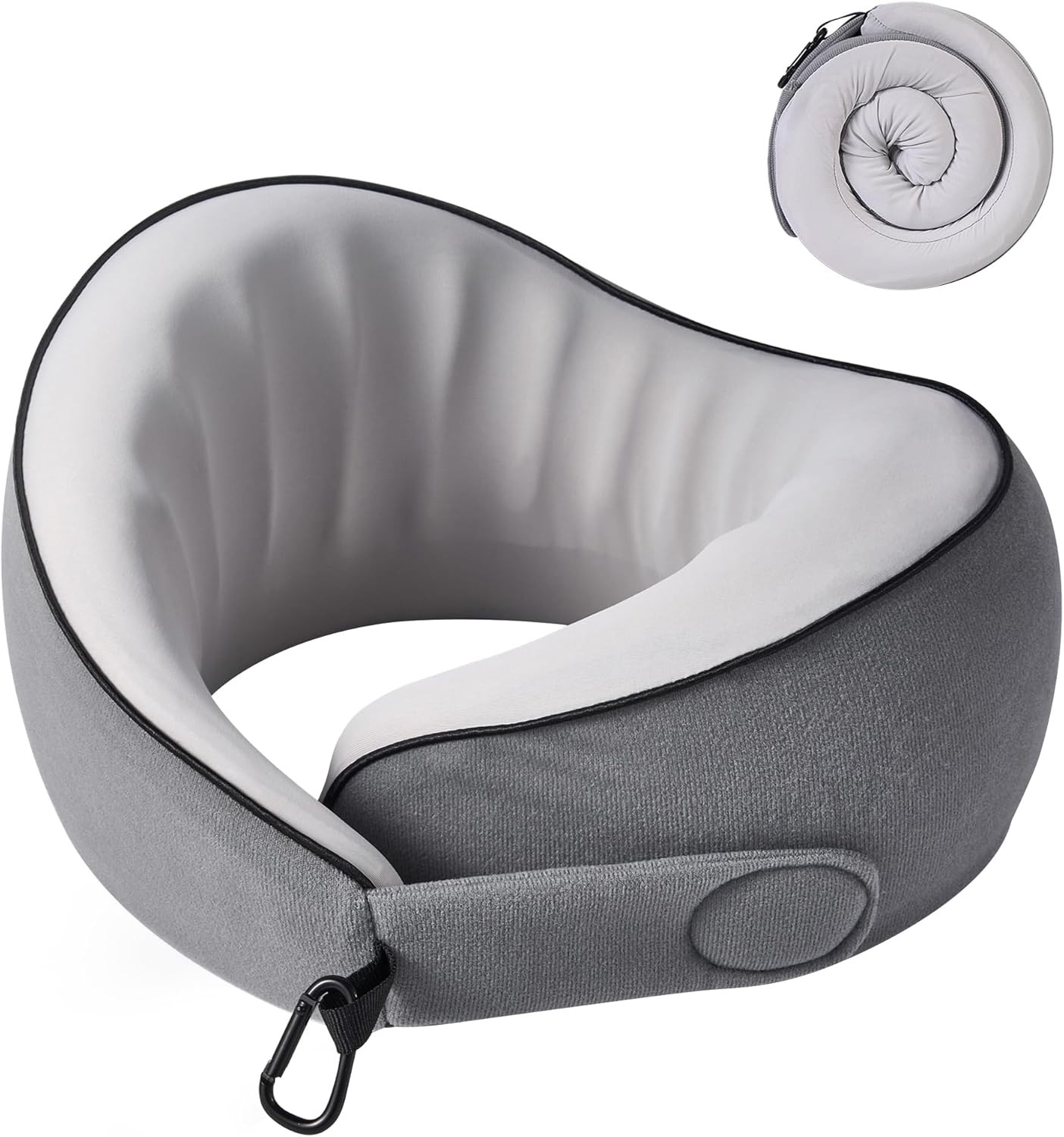 Travel Pillow, 100% Pure Memory Foam Travel Neck Pillow Airplane Neck Support 