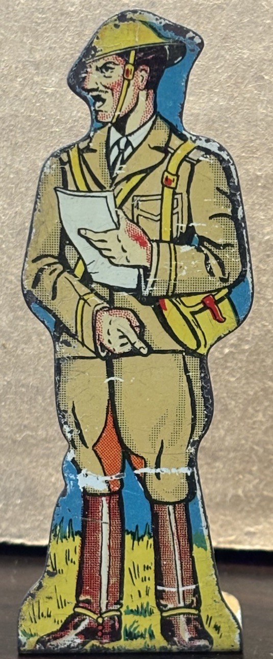 VINTAGE MARX TIN TOY SOLDIER OF FORTUNE  INFANTRY COLONEL