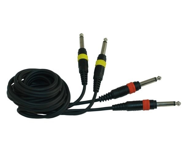 Peavey PV® Dual Cable 1M-2) 1/4"TS M to 2) 1/4"TS M